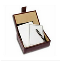 Hampton Sevilla Leather Box Stationery Set w/Regent Pen